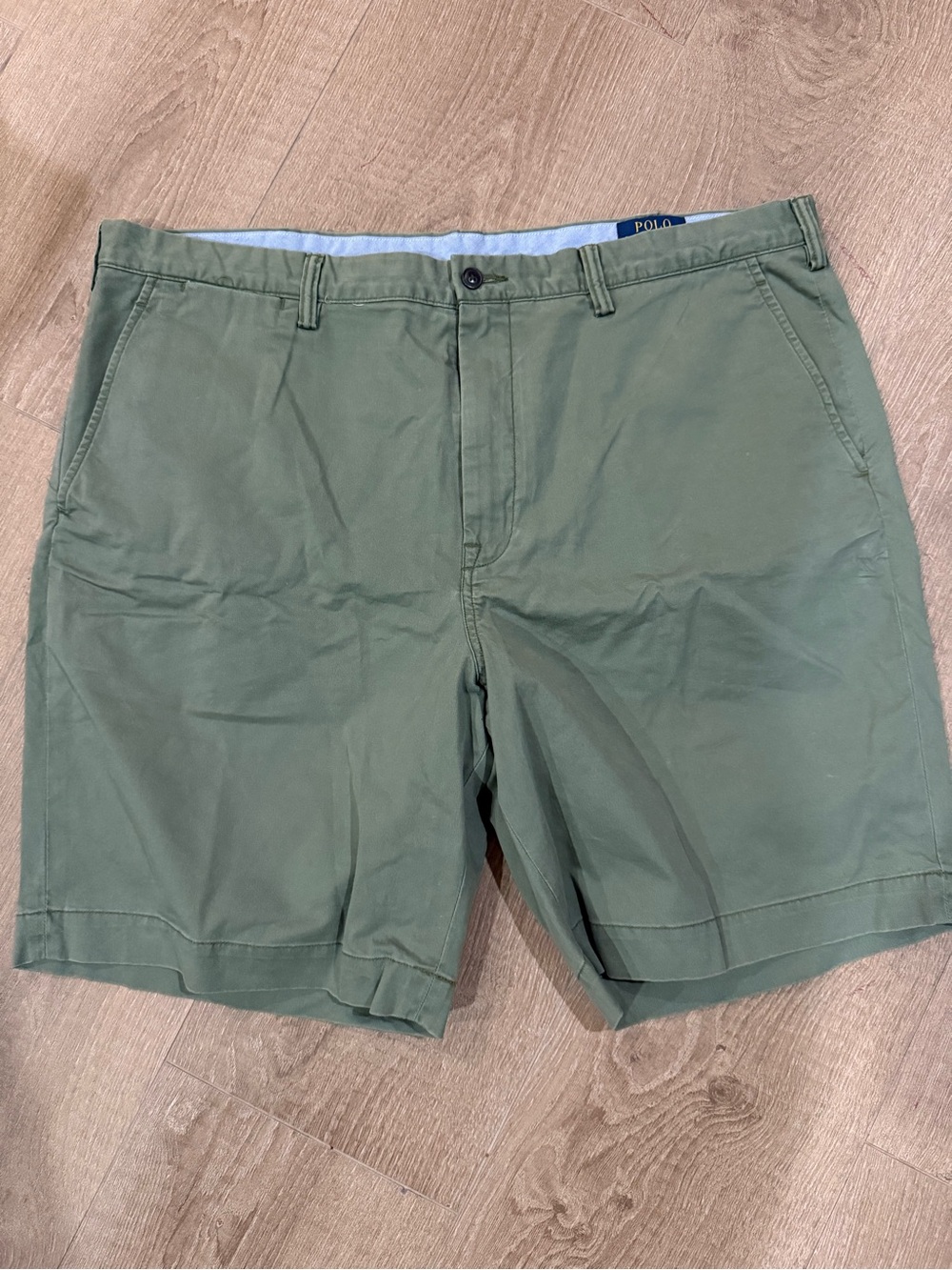Polo by Ralph Lauren Olive Green Men's Flat-Front Chino Shorts